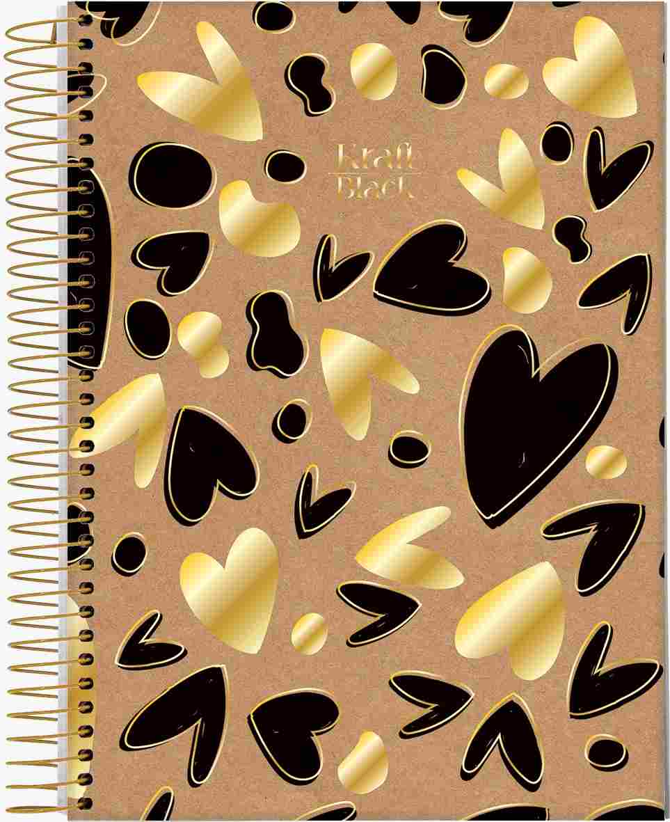CADERNO 10X1 KRAFT BLACK